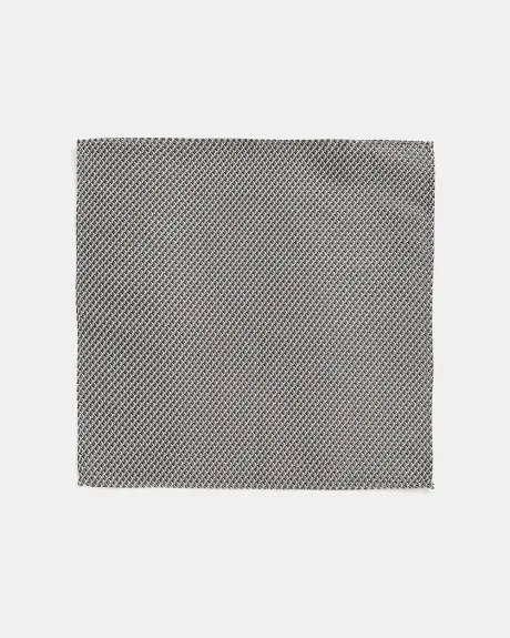 Beige Handkerchief with Brown Micro Print