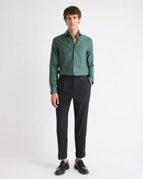 Tailored-Fit Two-Tone Dobby Dress Shirt