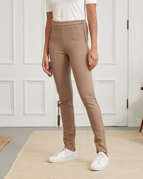 Stretch High-Waisted Legging Pant with Side Zipper - 31.5"