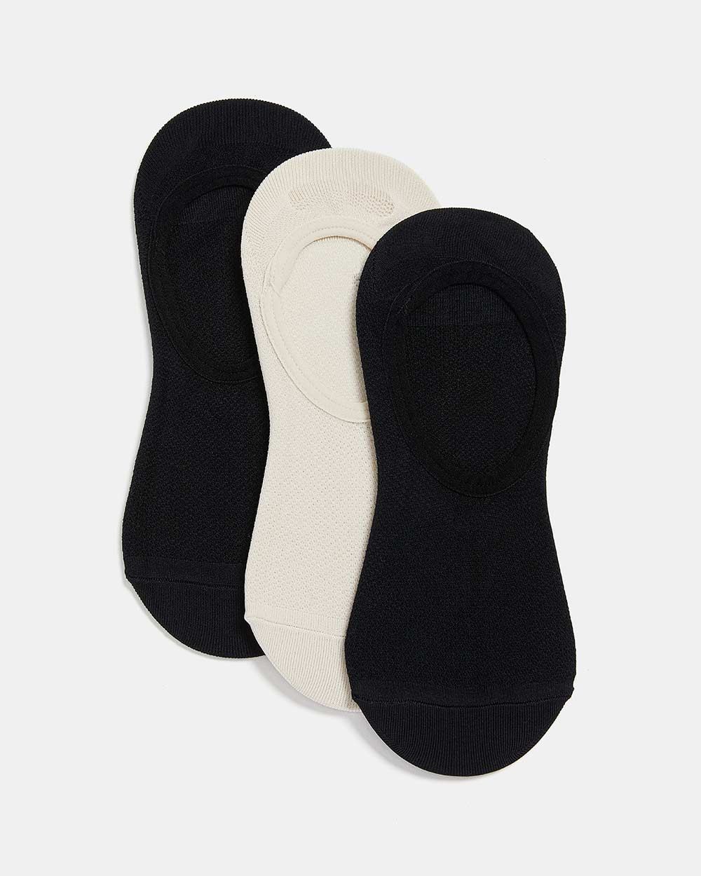 Assorted Mesh no-show socks - 3 pairs