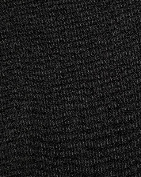 Long-Sleeve Henley Waffled Tee