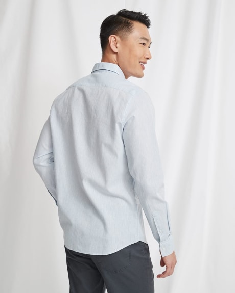 Tailored Fit Solid Linen Casual Shirt