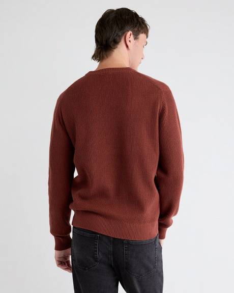 Pull à Manches Longues et Col Rond avec Cachemire