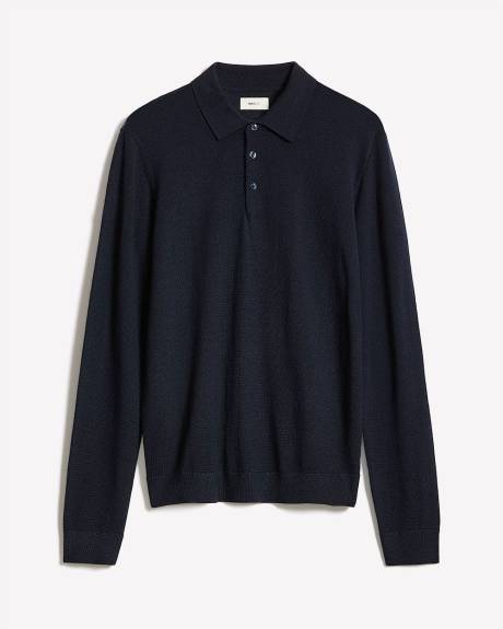 Merino Wool Polo Sweater