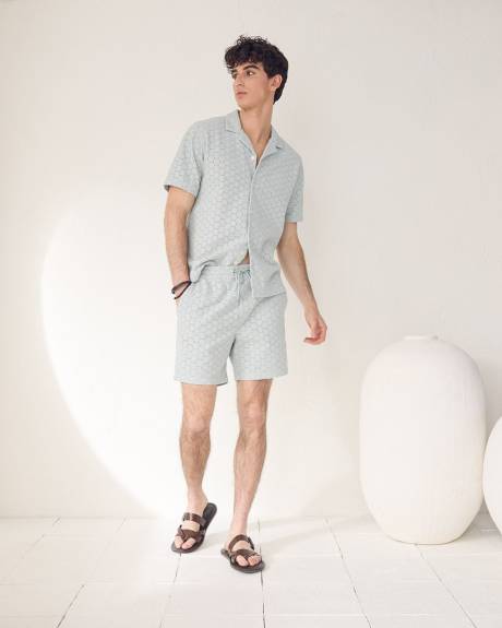 Short &agrave; D&eacute;tails Brod&eacute;s &agrave; Taille &Eacute;lastique