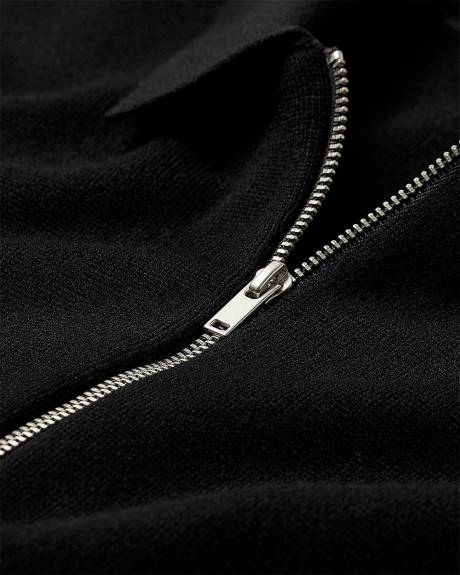Long-Sleeve Half-Zip Polo Sweater
