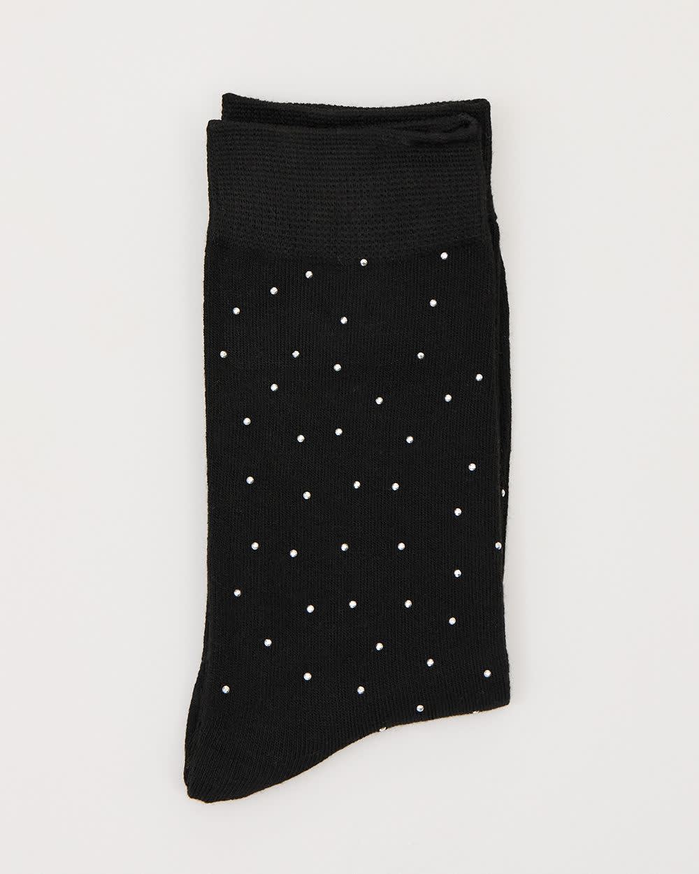 Crew Socks with Glitter Studs