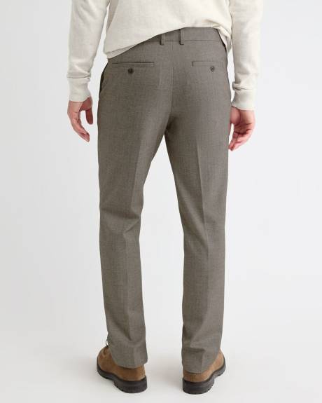 Pantalon de Ville à Chevrons à Coupe Ajustée