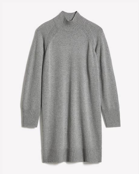 Merino Wool High-Neck Sweater Dress