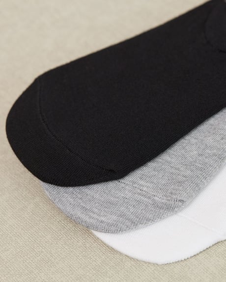 Solid No-Show Socks - 3 Pairs