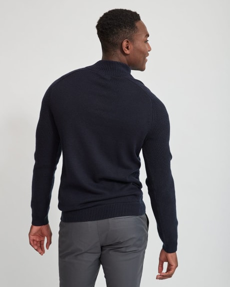 Essential Zipped Mock-Neck Sweater