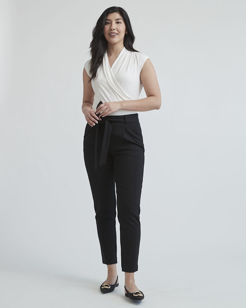 Mid-Rise Dressy Jogger Pant with Sash - 29