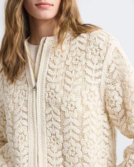 Veste Aviateur Crochet&eacute;e