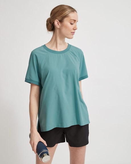 Crew-Neck T-Shirt with Ribbed Trims
