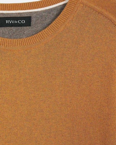 Crew Neck Sweater with Elbow Patches