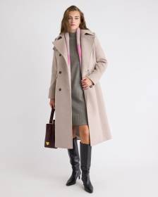 Wool-Cashmere Blend Double-Breasted Coat