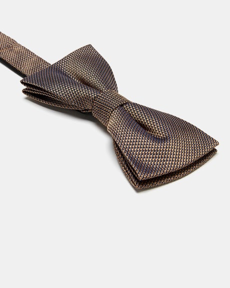 Textured Solid Mustard Bow Tie