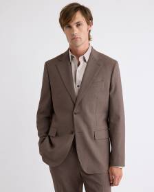 Tailored-Fit Taupe Suit Blazer