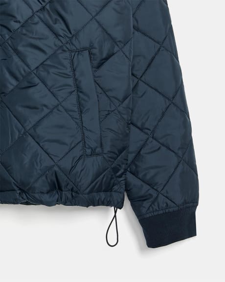 Quilted Packable Bomber Jacket