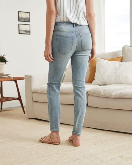 Jeans Skinny Bleu Pâle à Taille Mi-Haute - 30"