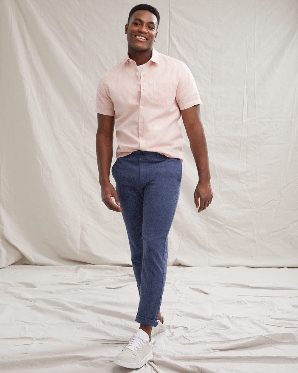 Cotton and Linen Blend Pant 32" RW&CO.