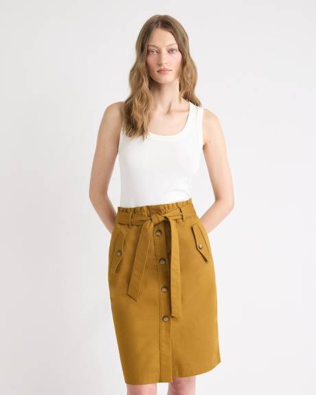 Solid Scoop-Neck Cami with Wide Straps