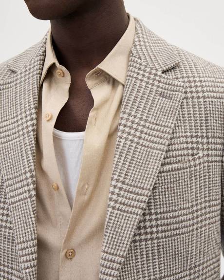 Veston Carreaut&eacute; &agrave; Coupe &Eacute;troite