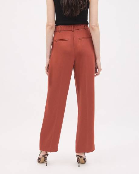 Pantalon en Satin &agrave; Jambe Ballon et Taille Haute