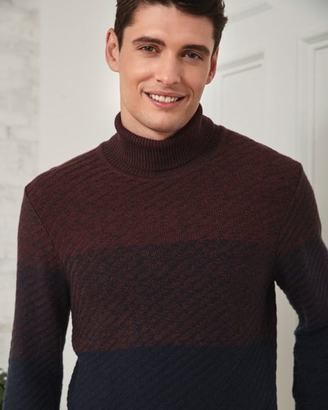 Gradient Turtleneck Sweater