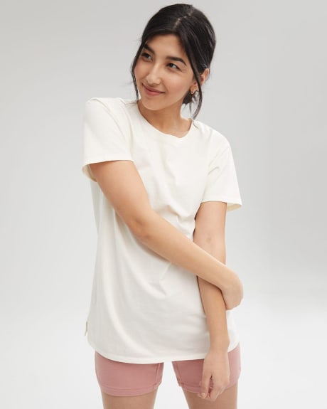 Relaxed Fit Loungewear T-Shirt with Side Slit
