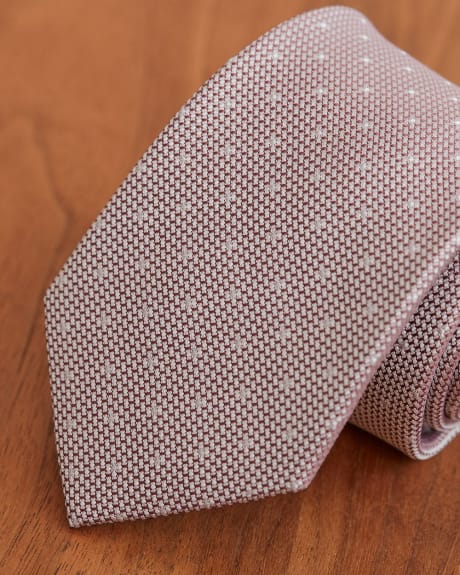 Rose Textured Regular Tie with Dots