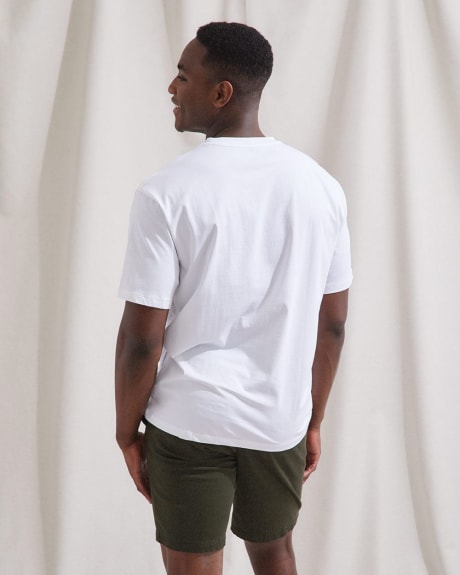 T-Shirt Blanc Relax à Imprimé