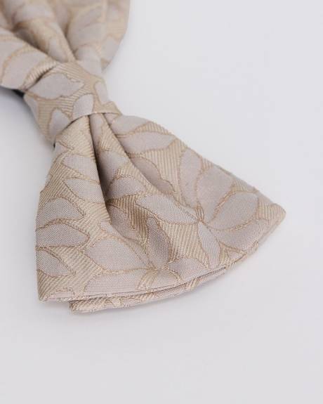 Noeud Papillon à Motif Floral Ton sur Ton