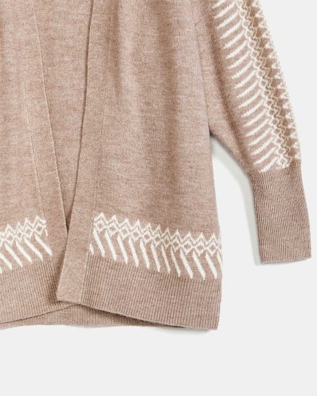 Open Cardigan with Long Dolman Sleeves
