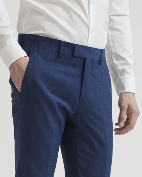 Pantalon Essentiel en Laine Bleu Moyen À Coupe Régulière