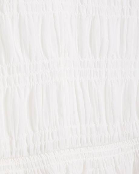 Blouse P&eacute;plum Sans Manches &agrave; Col V