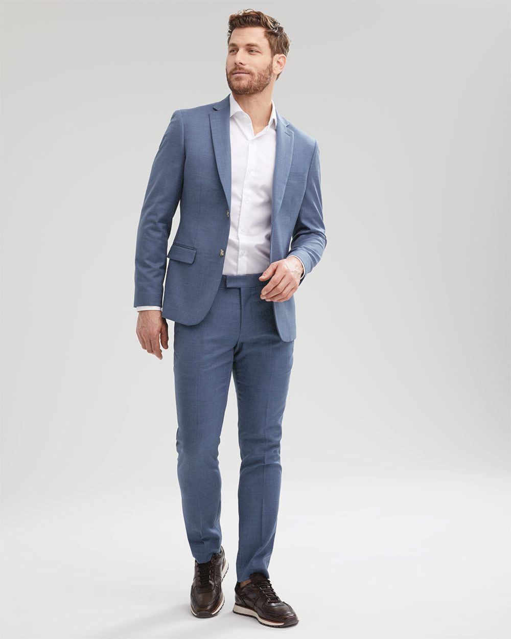 Slim Fit Medium Blue Suit Blazer