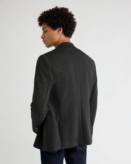 Veston en Tricot Texturé à Coupe Étroite