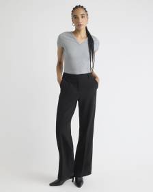 Mid-Rise Wide-Leg Heavy Twill Pant