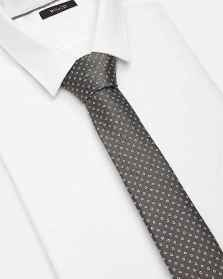 Regular Dotted Grey Tie