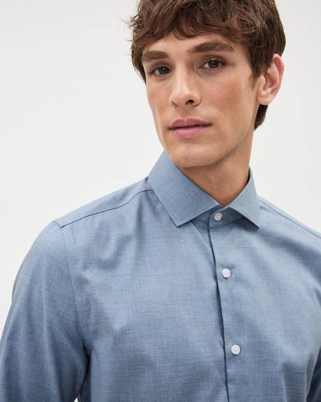 Chemise Habill&eacute;e &agrave; Coupe Ajust&eacute;e &agrave; Rayures en Coton Chin&eacute;