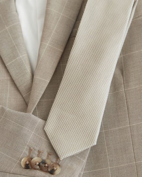 Cravate Régulière Beige Texturée