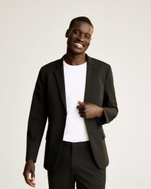 Slim Fit Nylon Suit Blazer