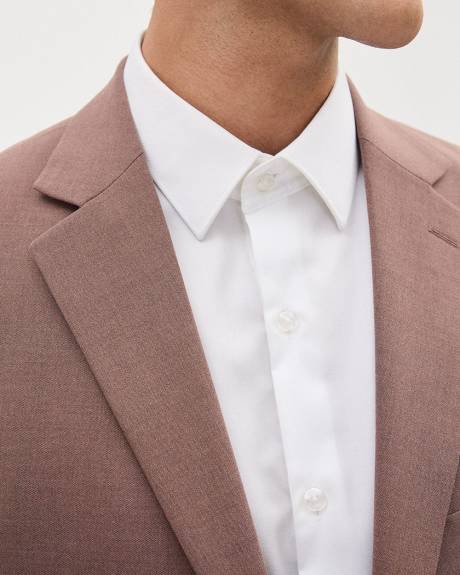 Slim-Fit Burgundy Suit Blazer