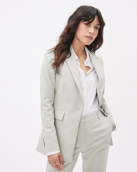 Limitless (R) Solid One-Button Fitted Blazer
