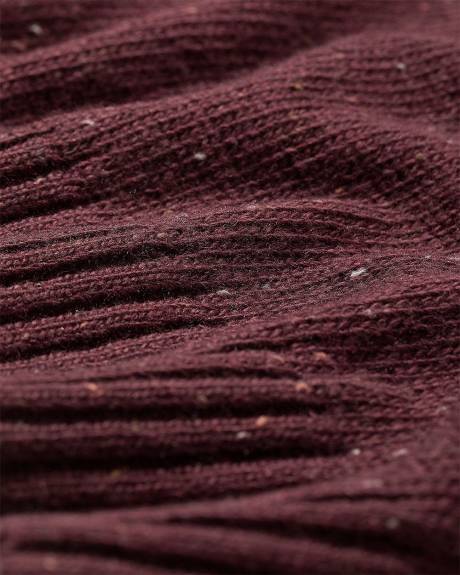 Long-Sleeve Crew-Neck Sweater with Neps