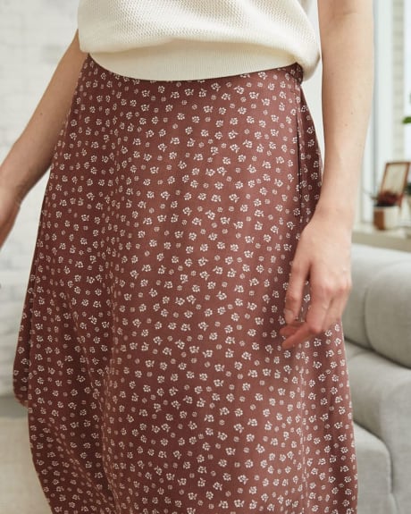 Flare Midi Floral Skirt - 29''