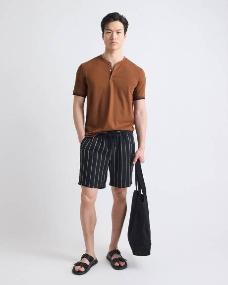 Short-Sleeve Henley T-Shirt