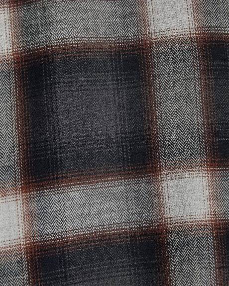 Chemise Carreautée à Coupe Régulière en Flanelle