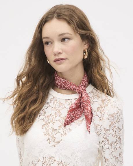 Long-Sleeve Lace Blouse